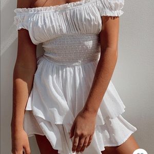 Princess Polly The Love Galore Romper White Size 2